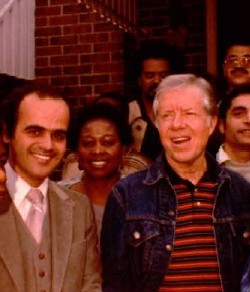 with president carter at his hometown in georgia usa in 1981 مع الرئيس كارتر